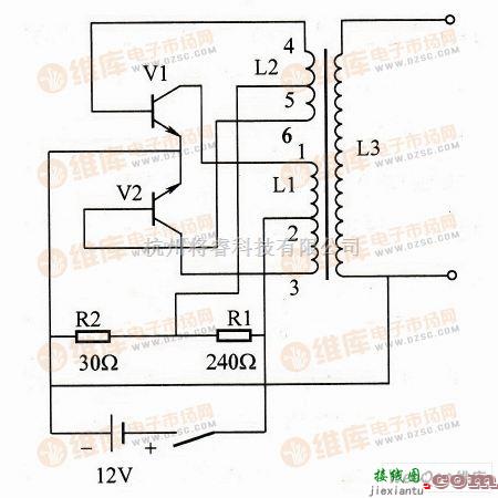 电源电路中的万伏高压发生器电路图  第1张