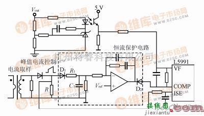 保护电路中的电流峰值保护及恒流保护电路图  第1张