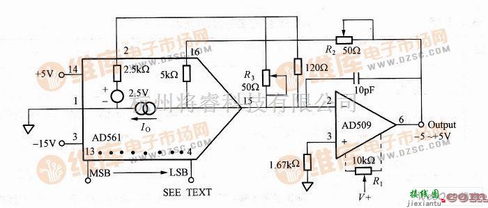 ±5V双极性输出电路图  第1张