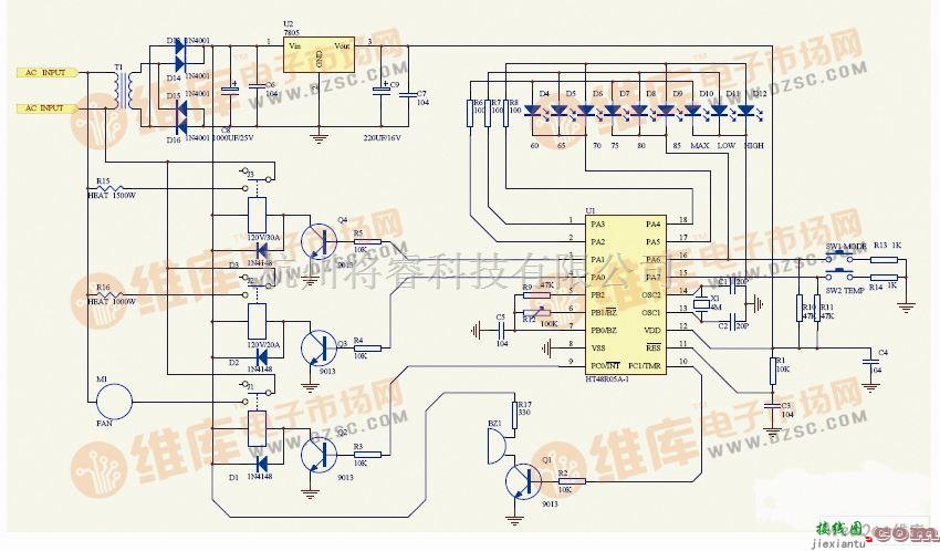暧风机电路原理图  第1张