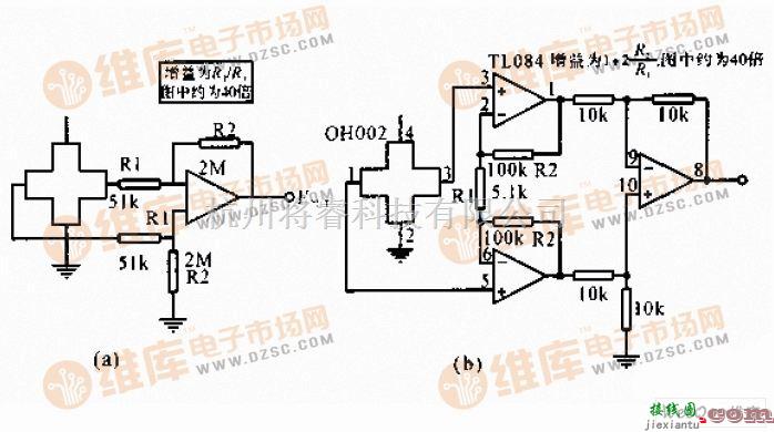 霍尔传感器中的霍尔传感器的信号放大电路图  第1张