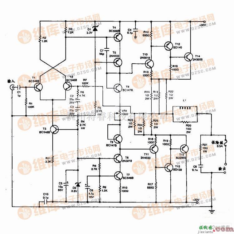 音频电路中的40W晶体管Hi-Fi功率放大器制作  第1张