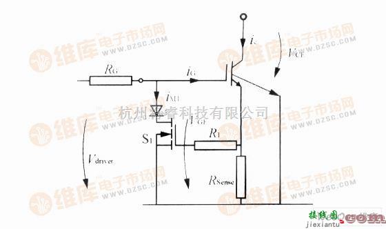 电源电路中的通过降低栅极——发射极电压来限制短路电流电路图  第1张