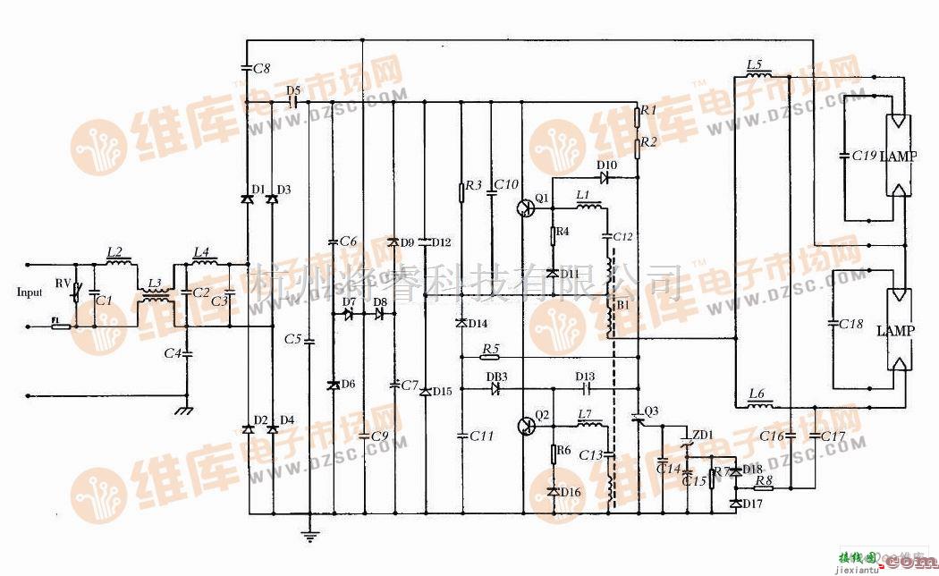 保护电路中的电子镇流器的异常状态保护电路图  第2张