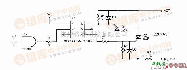 采用MOC3061的可控硅驱动电路图  第1张