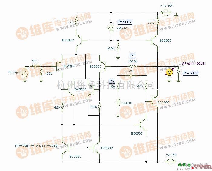 线性放大电路中的晶体管制作Hi-Fi前置放大器电路图  第1张