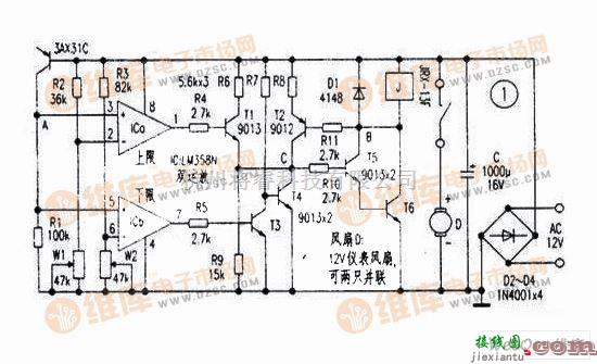 温控电路中的自制具有自动温控功能的风扇  第1张