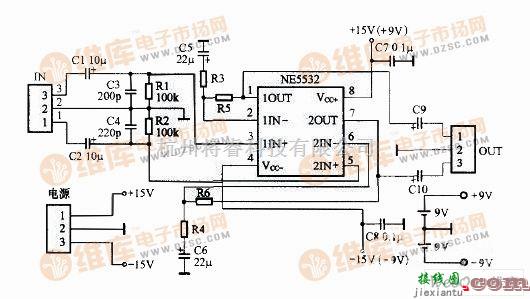 耳机放大中的用NE5532小功率制作耳放 精巧  第1张