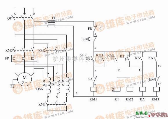 自动控制中的全自动自耦变压器启动图  第1张