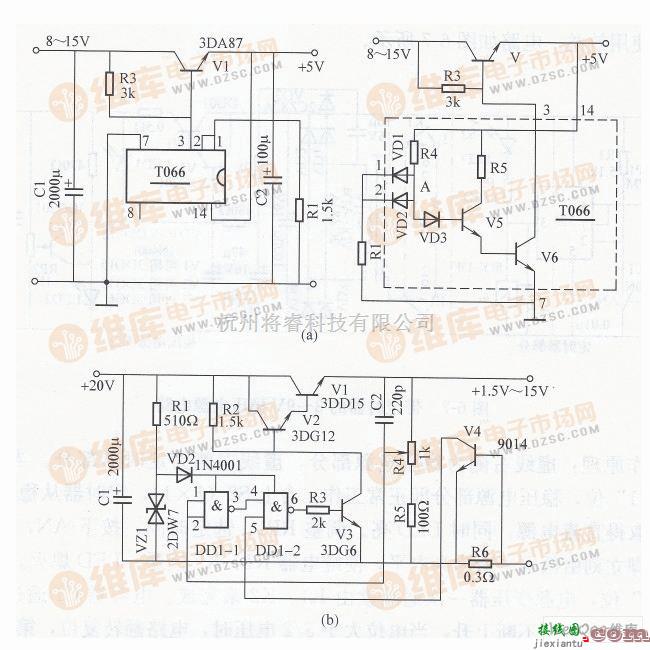 稳压电源中的采用TTL电路的直流稳压电源电路图  第1张