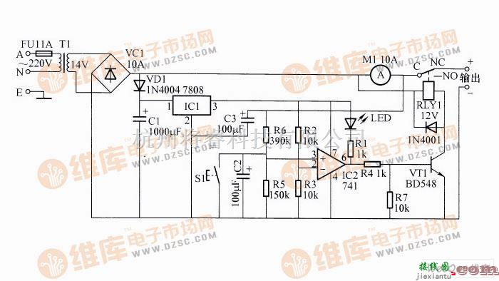 充电电路中的电池充电器自动关断电路图  第1张