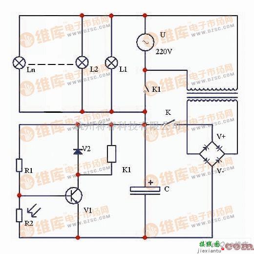 灯光控制中的简易光控路灯模型图  第1张