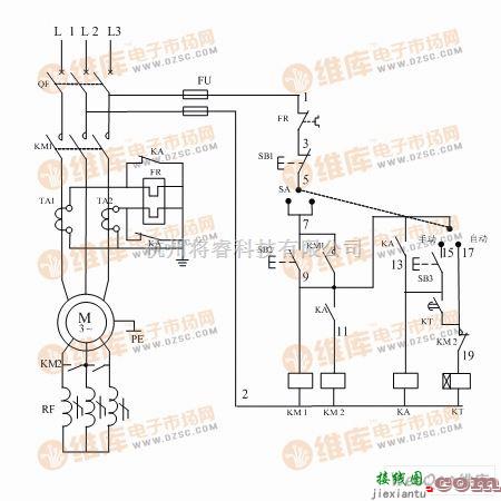 自动控制中的全自动频敏变阻器启动图  第1张