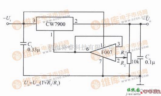 稳压电源中的由CW7900构成的高输入-高输出电压集成稳压电源电路之四  第1张