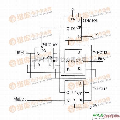 信号产生中的三分频电路图  第1张