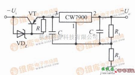 稳压电源中的由CW7900构成的高输入-高输出电压集成稳压电源电路之二  第1张