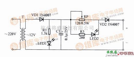 充电电路中的可调充电电流的充电器电路图  第1张