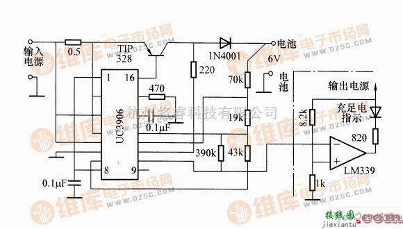 充电电路中的免费维护电池快速充电器电路图  第1张