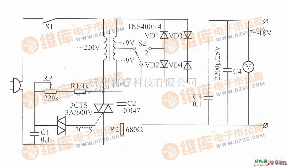 电源电路中的新型调压直流电源电路图  第1张