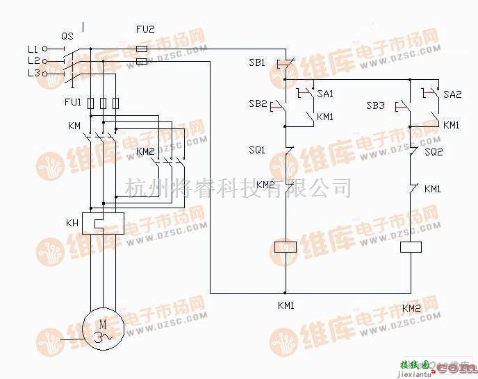 继电器控制中的小汽车继电器控制电路图  第1张