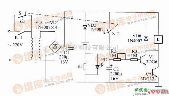 充电电路中的能自动断电的充电器电路图  第1张