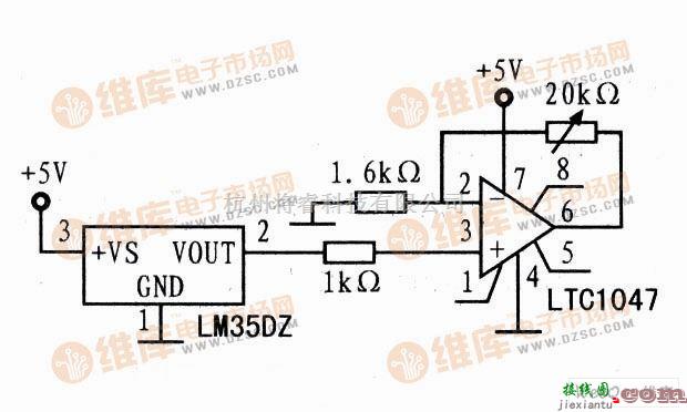 充电电路中的温度传感器及后级放大电路图  第1张