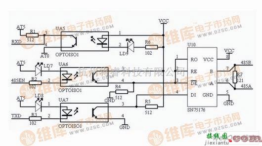 RS-485接口电路图  第1张