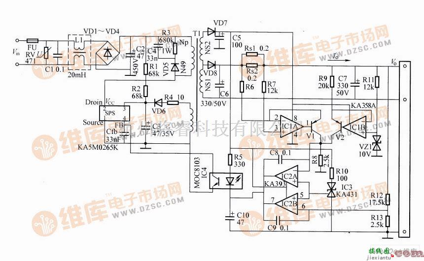 充电电路中的恒流恒压恒定功率充电器电路图  第1张