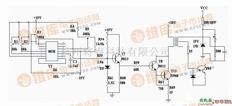 正弦信号产生中的正弦信号控制电路图  第1张