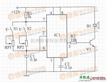 遥控发射中的亚超声发射器电路  第1张