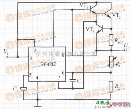 稳压电源中的采用复合晶体管来扩展电流的BG602集成稳压电源电路  第1张