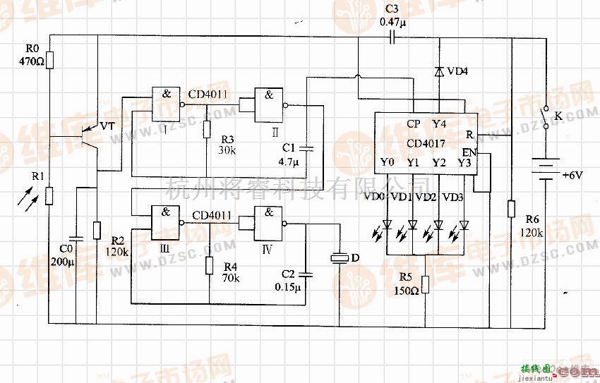 数字电路中的光电靶机电路  第1张