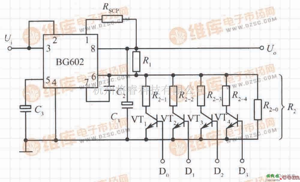 稳压电源中的由BG602组成的逻辑控制的集成稳压电源电路  第1张