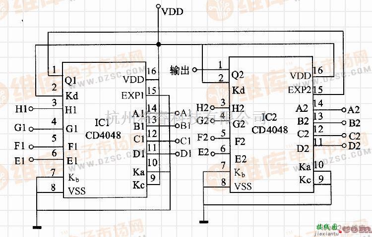 数字电路中的输入端或非门构成电路  第1张