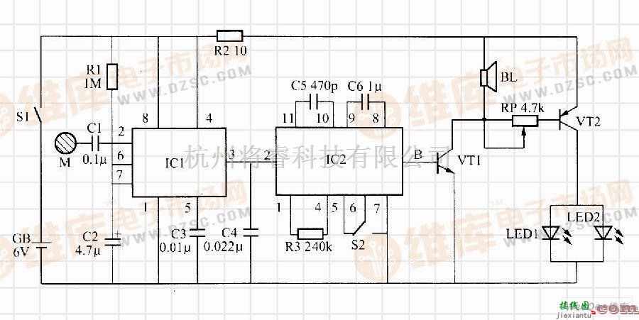 语音电路中的利用KD5603构成的礼仪迎宾语音控制器  第1张