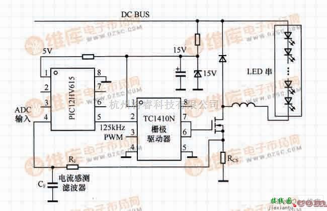 LED电路中的采用PIC12HV615的带数字控制的降压型LED驱动电路  第1张