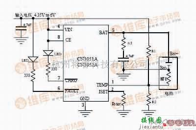 电源电路中的USB接口充电器电路简易图  第1张