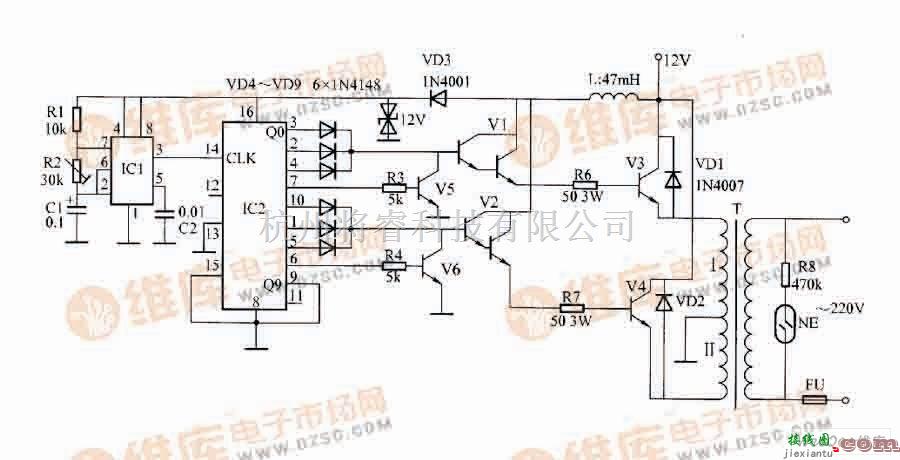 逆变电源中的抑制反峰压的高效逆变电源电路  第1张