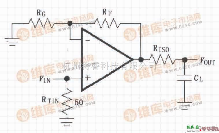 由MAX4450/4451构成的驱动电容性负载电路图  第1张