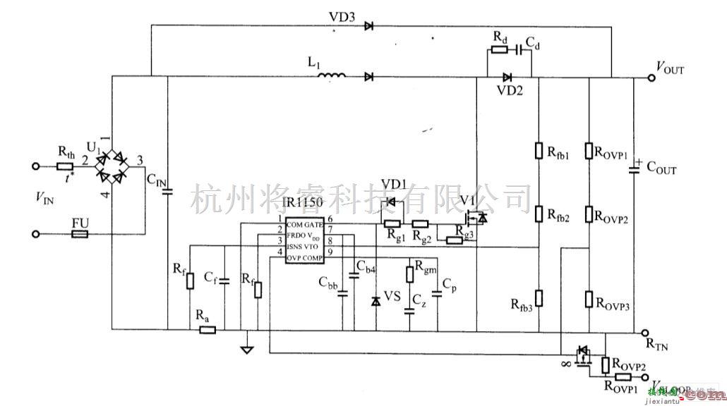 电源电路中的由TR1150组成的PFC完整电路图  第1张