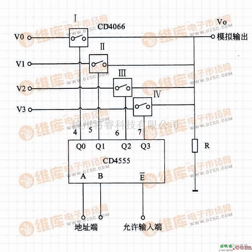 数字电路中的4通道数据选择电路  第1张