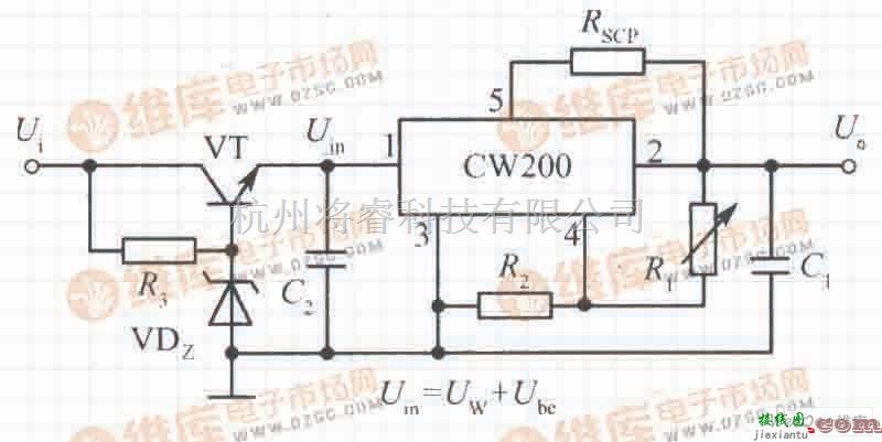 稳压电源中的高输入电压集成稳压电源电路之四(CW200)  第1张