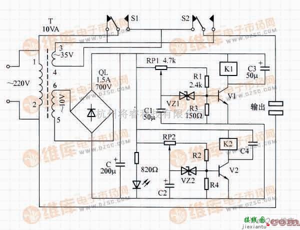 稳压电源中的家用自动调动稳压器电路  第1张