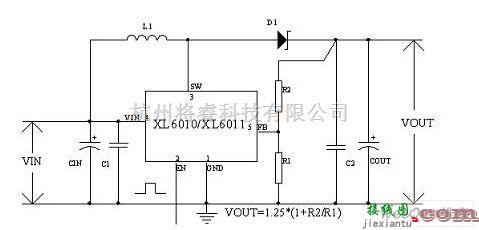 电源电路中的XL6010/XL6011实现BOOST功能电路图  第1张