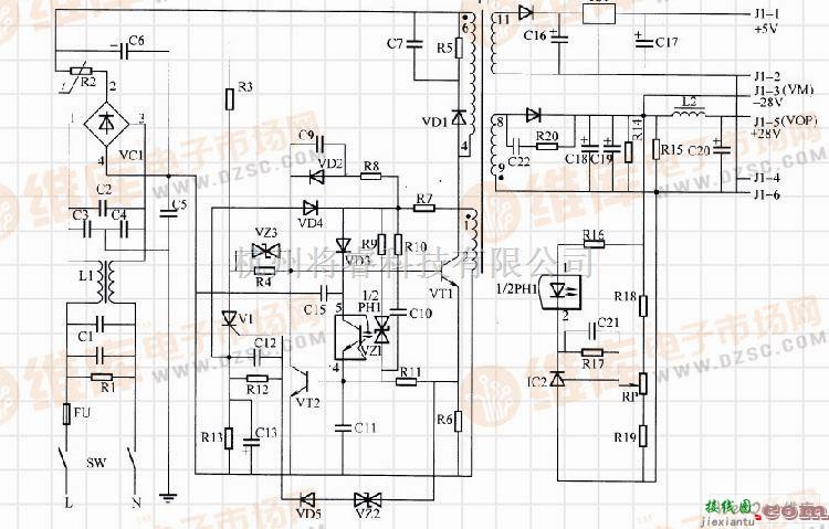 电源电路中的喷墨打印机开光电源电路  第1张