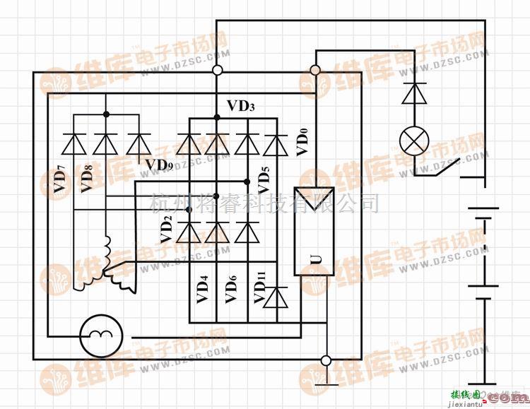 电源电路中的十一管交流电机电路图  第1张