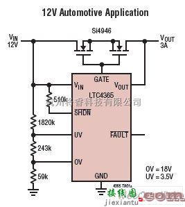 电源电路中的LTC4365典型应用电路图  第1张