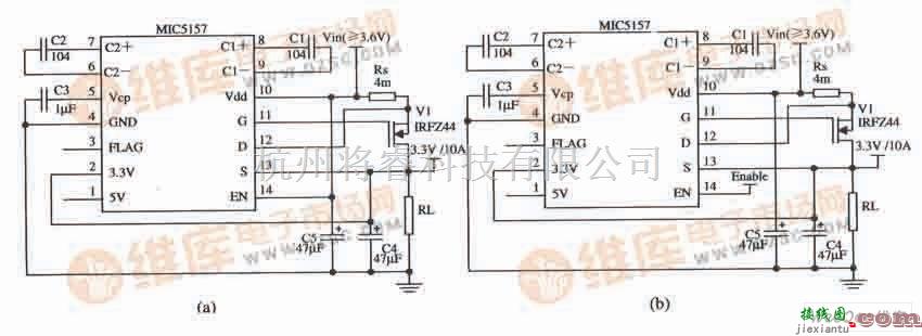 稳压电源中的由MIC5157构成的输出3.3 V/lOA的线性稳压器电路原理与设计  第1张