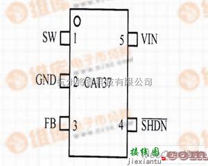 LED电路中的基于CAT37的电感升压单串LED驱动电路  第1张