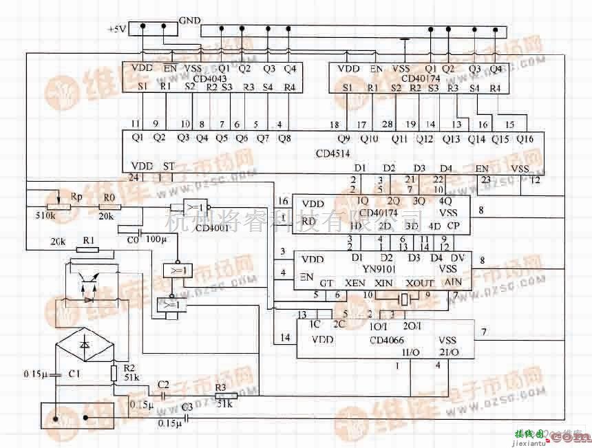 遥控电路中的由电话遥控的八路遥控器  第1张